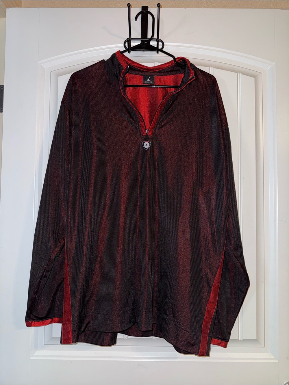 Jordan Men's Black & Red Half-Zip Pullover